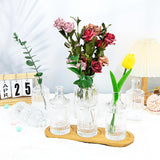 10 Pack White Glass Flower Vase Sets