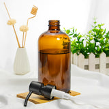 2 Pack Glass Soap Dispenser Bottle with Bronze Stainless Steel Pumps