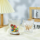 2 Pack Textured Ice-Like Design Clear Glassware Set