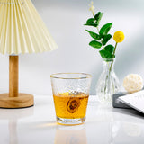 2 Pack Textured Ice-Like Design Clear Glassware Set