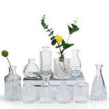 10 Pack Clear Glass Flower Vase Small Bud Vases in Bulk